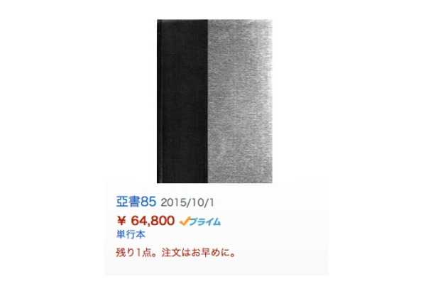 Amazonで販売されていた「亞書」。現在は取り扱われておらずページもなくなっている（イメージ）