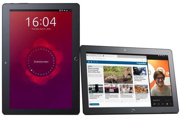 OSにUbuntuを採用した10.1型タブレット「Aquaris M10 Ubuntu Edition」。同OS採用のタブレットは世界初