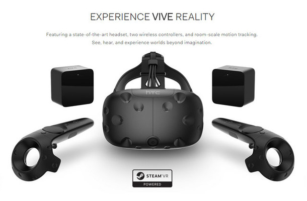 VRタイトル2作品同梱のVRデバイス「Vive」が国内向けにも発表―国内で予約は3月1日より開始