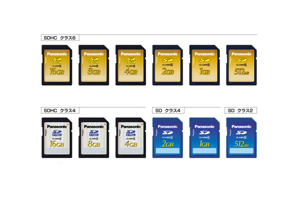 SDHC/SDメモリーカード（16GB〜512MBモデル）