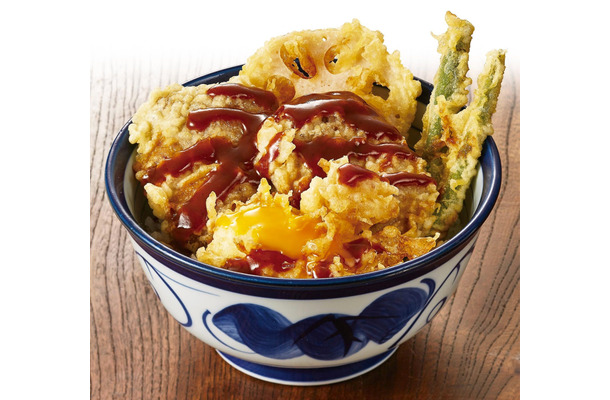 Ｗハンバーグ天丼～BBQソース。730円