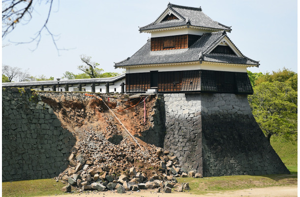 石垣が崩れるなど、地震による被害が出ている熊本城 (C)GettyImages