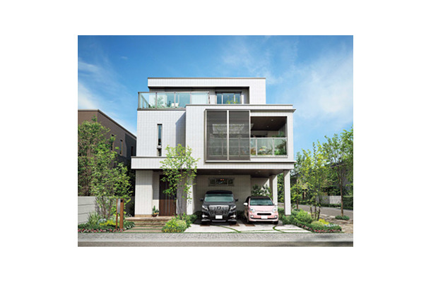 「Vieuno3s」の外観イメージ。都市型多層階住宅「Vieuno」シリーズの新モデルとして、繰り返し地震に強い制震鉄骨構造を採用（画像はプレスリリースより）