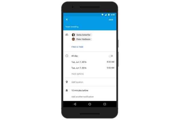 全員の予定を調整してくれる新機能「Find a time」が、GoogleカレンダーのAndroid版に追加