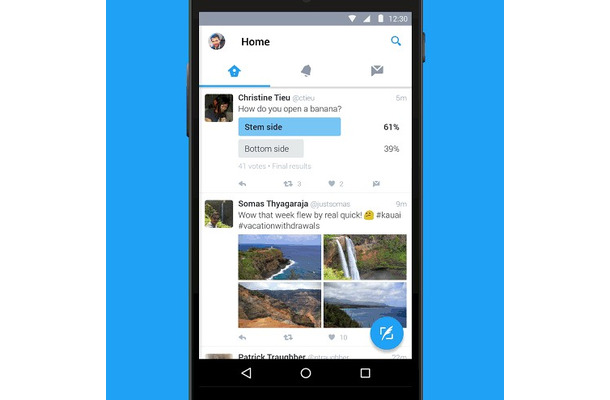 指一本で操作しやすくなったAndroid版「Twitter」