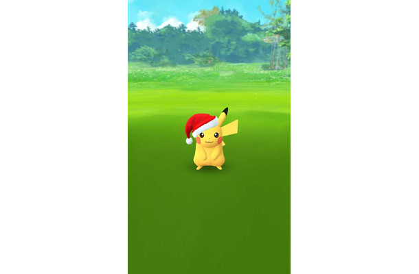 ポケモンGOにサンタ姿のピカチュウが出現！