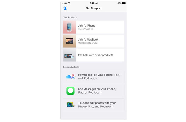 米Apple、製品修理・サポート向けアプリ「Apple Support」をリリース