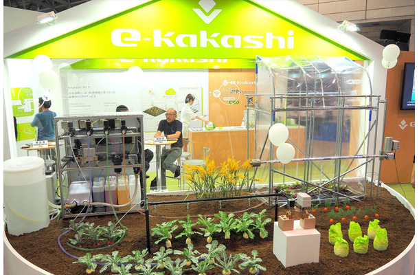e-kakashiのブースでは、農業IoTのデモも行われていた