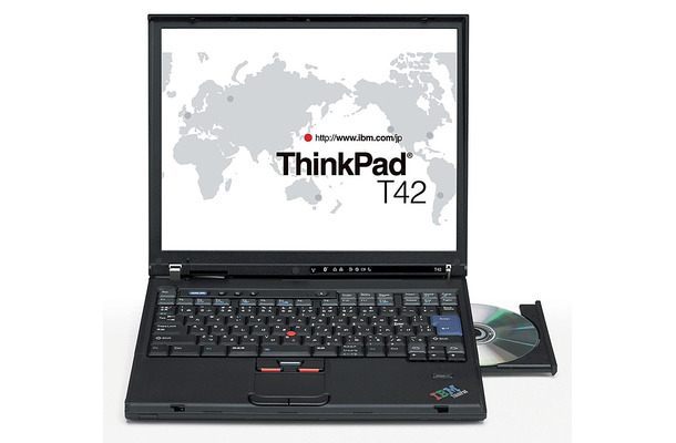 ThinkPad T42。同社初の指紋センサー搭載モデルも用意