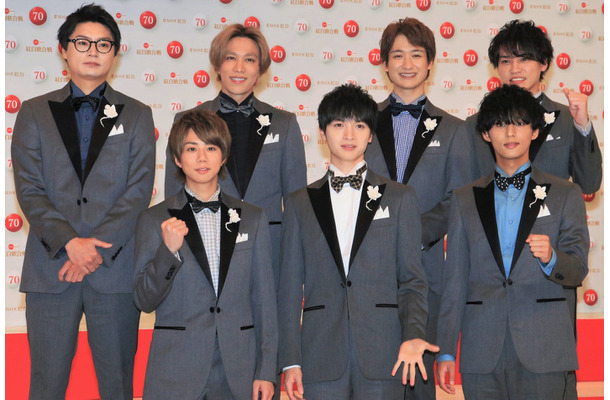 Kis-My-Ft2（北山宏光、藤ヶ谷太輔、玉森裕太、二階堂高嗣、千賀健永、宮田俊哉、横尾渉）【撮影：小宮山あきの】