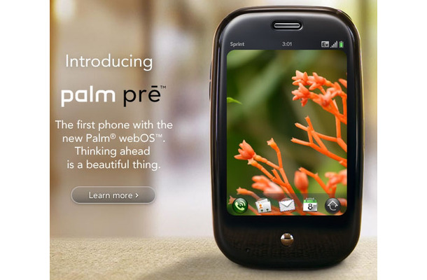 「Palm webOS」を搭載した初めての携帯電話「Palm Pre」