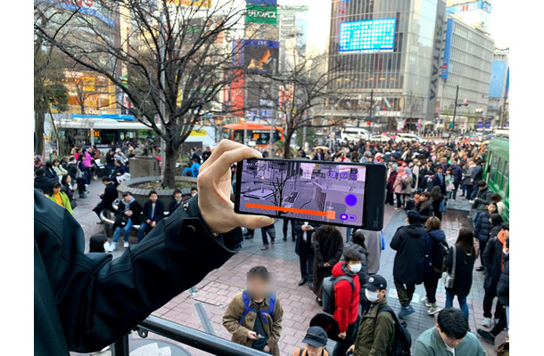 渋谷ハチ公前に5G基地局が出現！「au 5G」が拡張体験を提供