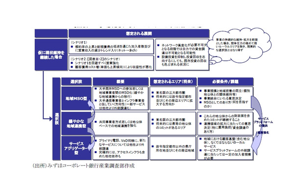 想定されるケーブルテレビ事業者の形態