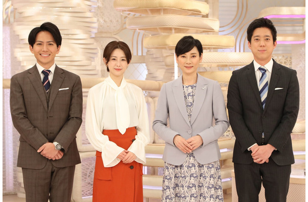 左から）安宅晃樹、宮司愛海、島田彩夏、立本信吾（全てフジテレビアナウンサー）（C）フジテレビ