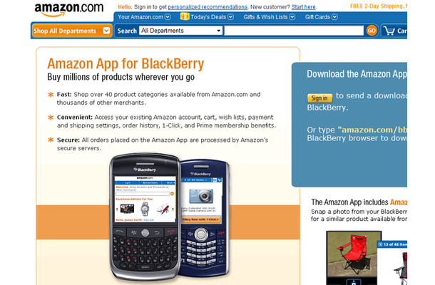 Amazon App for BlackBerry