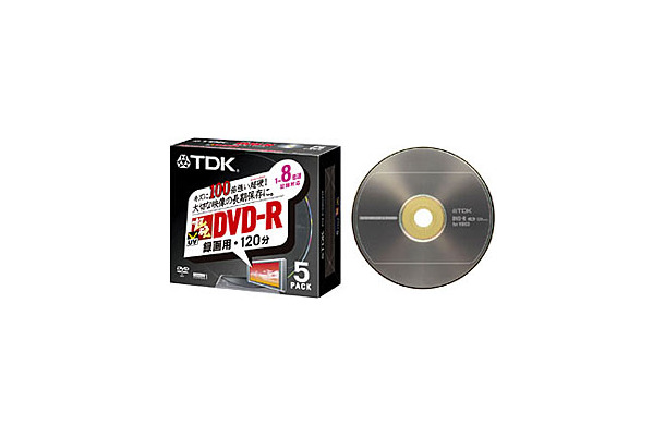 　TDKは、8倍速記録対応の録画用/データ用DVD-R「UVガード超硬」、6倍速記録対応のデータ用DVD-RW、2倍速記録対応の録画用/データ用DVD-RWカラー、2倍速記録・インクジェットプリンタ対応の録画用DVD-RWを発売する。