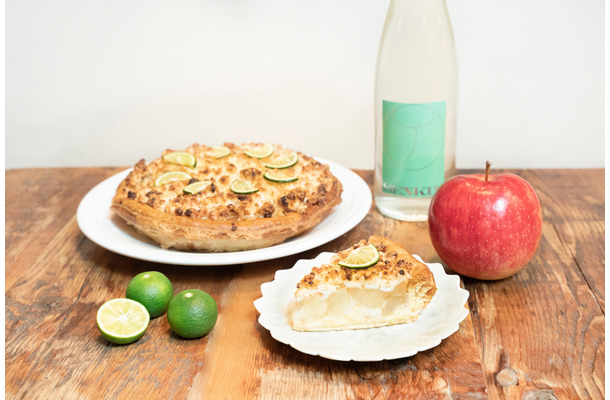 日本酒 仙禽 別誂「summer drip」と「酒粕とすだちのアップルパイ」