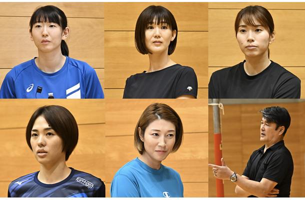 （上段左から）江畑幸子、栗原恵、新鍋理沙（下段左から）迫田さおり、狩野舞子、植田辰哉　（c）TBS