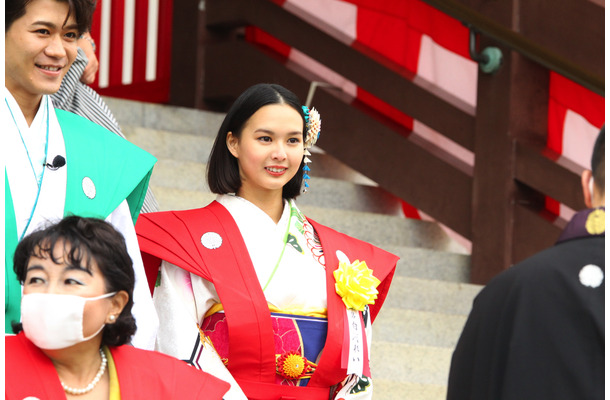 白河れい、成田山新勝寺の豆まき式に登場！「子供の頃は父（元貴乃花）が鬼役」と思い出も