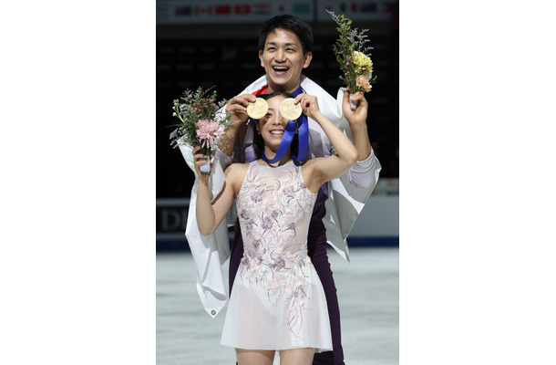 三浦璃来選手と木原龍一選手(Photo by Matthew Stockman - International Skating Union/International Skating Union via Getty Images)