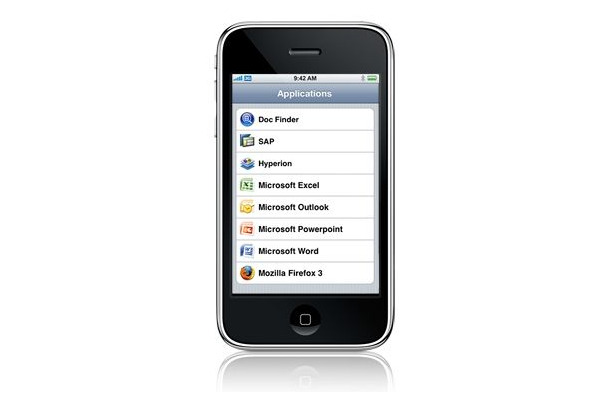 Citrix Receiver for iPhoneの画面（イメージ）