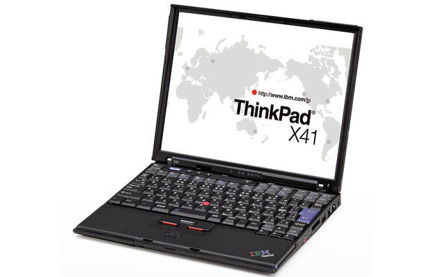 指紋センサー搭載のB5モバイルノート「ThinkPad X41」