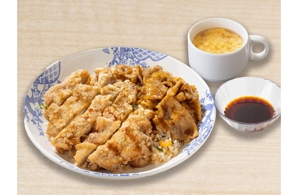 豚肉生姜焼き＆台湾大からあげチャーハン