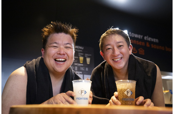 サバンナ高橋＆ミサイルマン西代がエスコンフィールドでサウナイベント！100名のファンが“悦”に