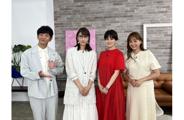 左から向井慧（パンサー）、水野美紀、ホラン千秋、藤本美貴(c)フジテレビ