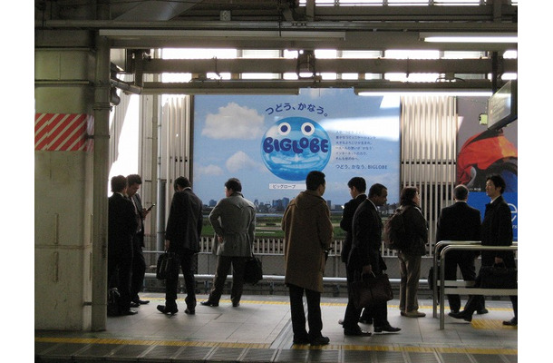 大崎駅のNECビッグローブ看板