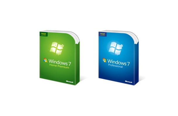 「Windows 7 HomePremium アップグレード版」と「Windows 7 Professional アップグレード版」