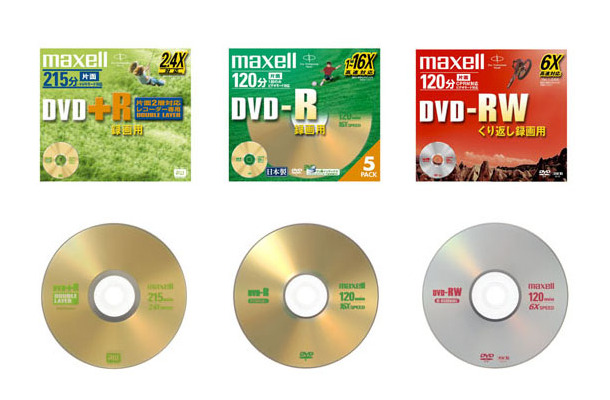 　日立マクセルは、片面2層記録対応のDVD+R DLや、16倍速記録対応DVD-R、6倍速記録対応DVD-RWの録画用DVDディスクを6月27日に発売する。