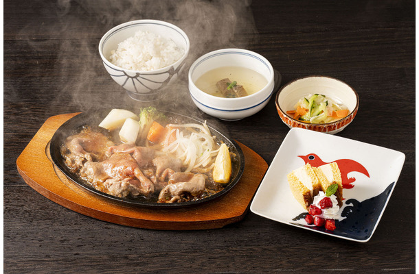 牛たんレモンステーキ定食と長崎カステラアイスセット