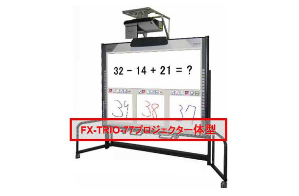 世界で初めて3人同時書き込みを実現した電子黒板「FX-TRIO」