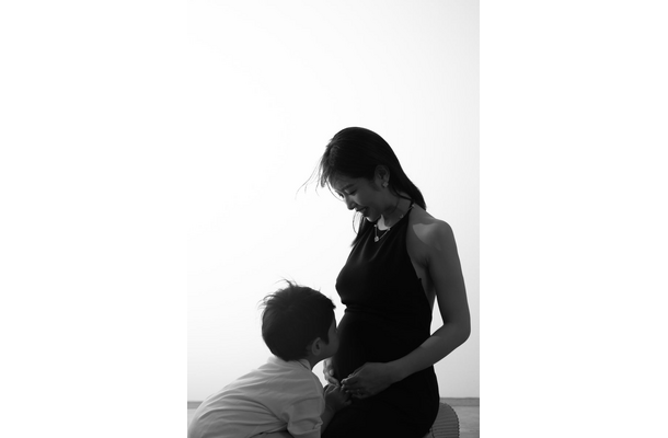舟山久美子と長男（写真は舟山久美子の公式ブログから）