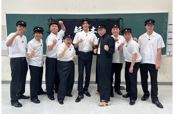 左から）ハナコ（菊田竜大、秋山寛貴、岡部大）、やす子、目黒蓮（Snow Man）、チョコレートプラネット（長田庄平、松尾駿）、霜降り明星（せいや、粗品）（C）フジテレビ