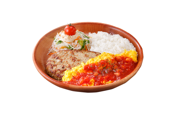 角切りトマトのオムバーグディッシュ