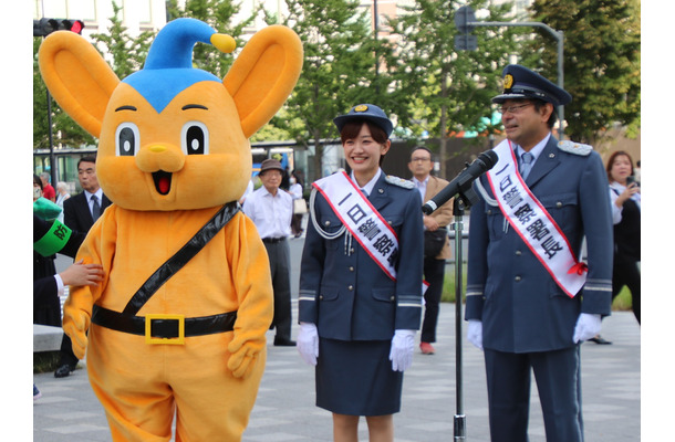 ニッポン放送 飯田浩司アナと新行市佳アナ、丸の内警察署1日署長に