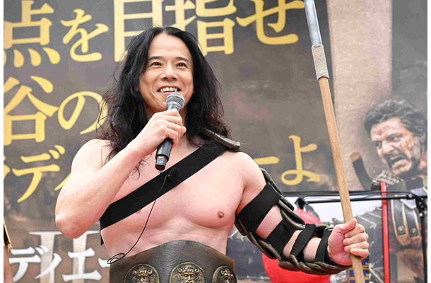 庄司智春や3時のヒロイン・かなでが出演した『グラディエーターII 英雄を呼ぶ声』公開記念パンチングボールイベント　(C)2024 PARAMOUNT PICTURES.