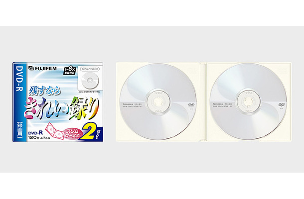 1〜8倍速記録対応DVD-R“きれい録り”2枚パック
