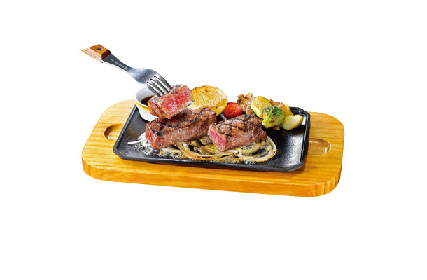 国産黒毛和牛直火焼きサーロインと国産焼き野菜