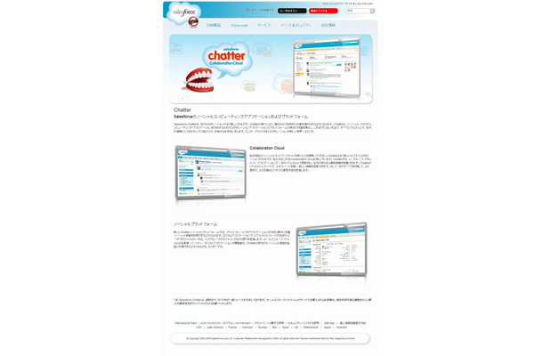 Salesforce Chatterサイト（画像）