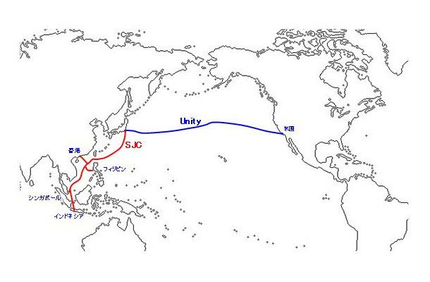 日本とシンガポールの間を接続する「South-East Asia Japan Cable」