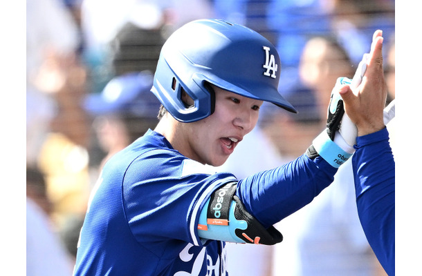 大谷同僚キム・ヘソンのメジャー初本塁打に韓国メディア歓喜！“走攻守”大活躍で山本由伸も援護