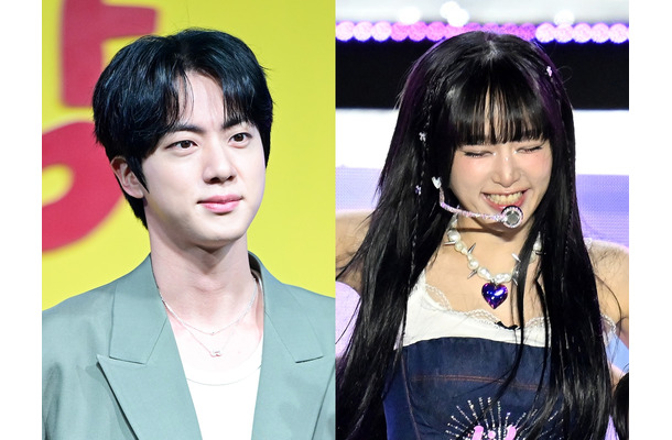 身長差にキュン…BTS・JIN、元K-POP女性アイドルとのペアルック2SHOTが話題!?【PHOTO】