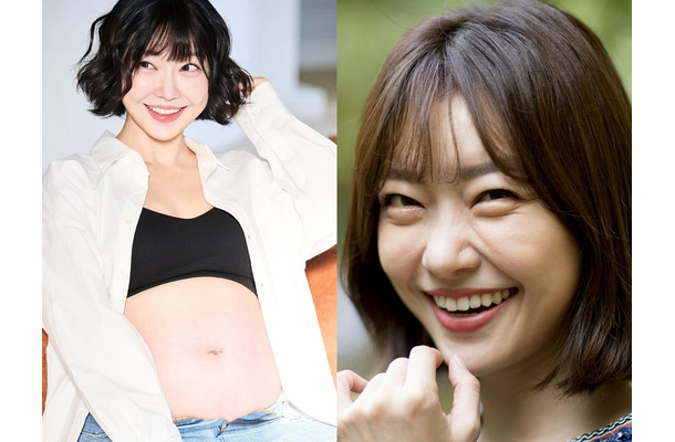 ブラトップ姿に“10歳下夫”もメロメロ？双子妊娠中の韓国歌手が28週目のふっくらお腹を公開【PHOTO】