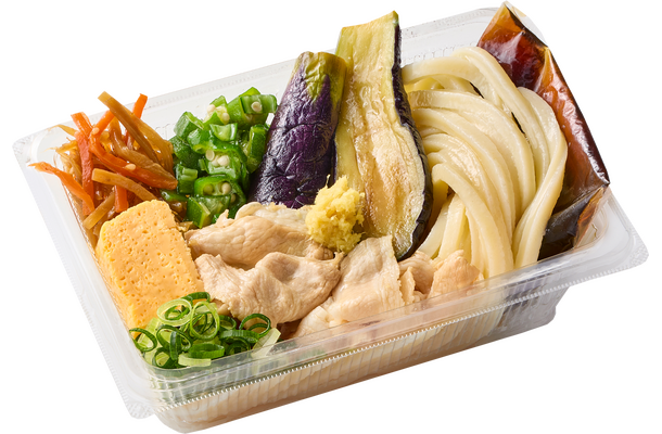 『揚げ茄子と豚しゃぶうどん弁当』
