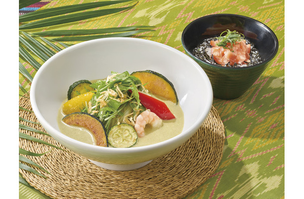夏野菜のグリーンカレー冷麺&選べるちいさなごはんセット（税込1,429円）