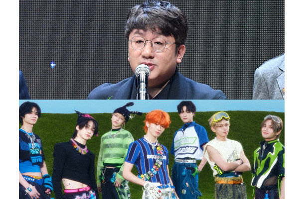 “BTSの父”パン議長、ダイエット成功でアイドル顔負けのビジュアル？新J-POPグループと記念SHOT【PHOTO】
