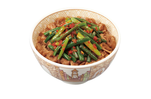 ニンニクの芽牛丼　(並盛) 690円